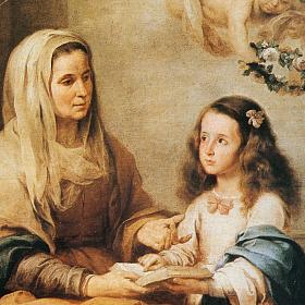 Print on wood, Saint Anne by Murillo