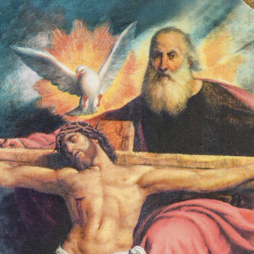 Holy Trinity De Sacchis print on wood 15x11 2