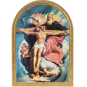 Holy Trinity De Sacchis print on wood 15x11