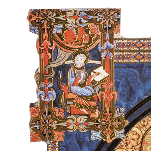 Verzierter Holzdruck HH. Dreifaltigkeit Jahr des Glaubens 37x28 3