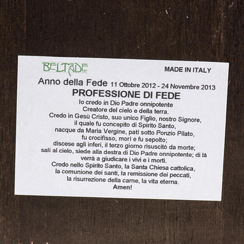 Verzierter Holzdruck HH. Dreifaltigkeit Jahr des Glaubens 37x28 4