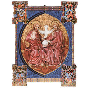 Stampa legno decorata SS. Trinità Anno della Fede 37x28