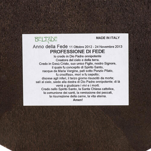 Holzdruck Heilige Dreifaltigkeit Oval Jahr des Glaubens 28x24 3