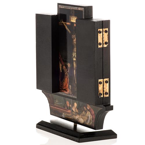 Triptychon Issenheimer Altar Druck Holz 21x30 cm mit Basis 7