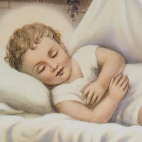 Natività stampa su legno ovale 60x80 cm