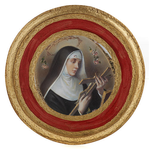Saint Rita picture on round wood panel 6