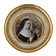Saint Rita picture on round wood panel s4