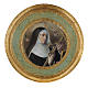 Saint Rita picture on round wood panel s5