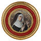 Saint Rita picture on round wood panel s6