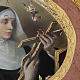 Saint Rita picture on round wood panel s8