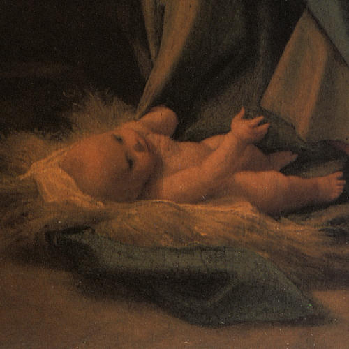Druckbild auf Holz Geburt Correggio 3
