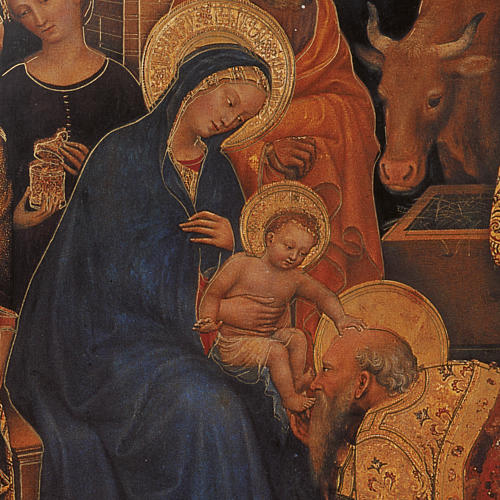 Quadro Adorazione dei Magi stampa legno 49x68 2