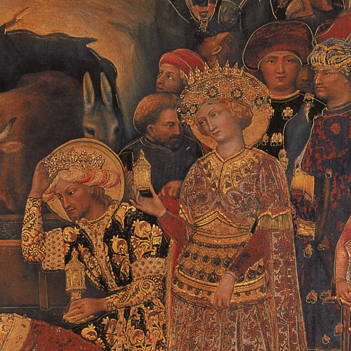 Quadro Adorazione dei Magi stampa legno 49x68 3