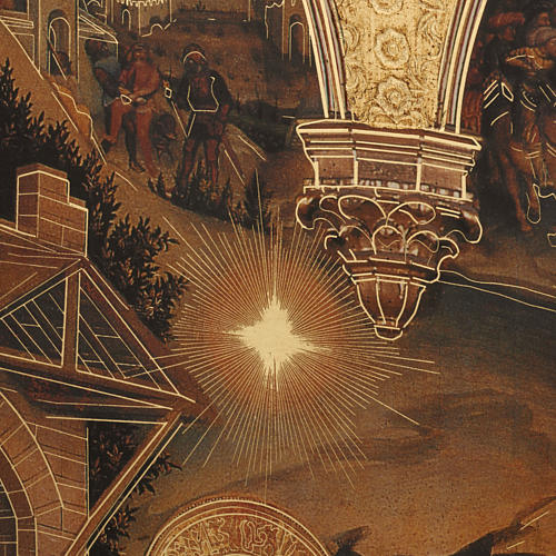 Quadro Adorazione dei Magi stampa legno 49x68 5