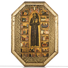 Druckbild auf Holztafel Heiliger Franziskus