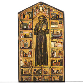 Saint François style byzantin impression sur bois