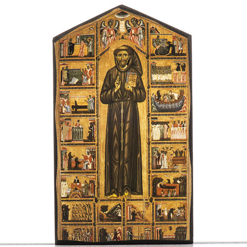 Saint François style byzantin impression sur bois 1