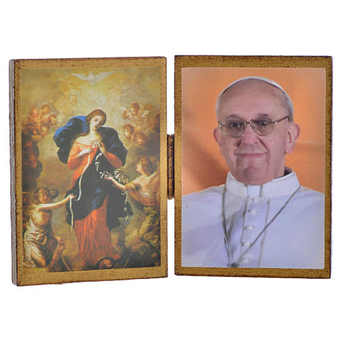 Diptychon Papst Franziskus und Maria Knotenlöserin 1