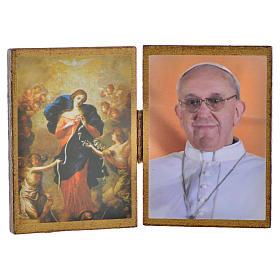 Quadri, stampe, codici miniati: Dittico Papa Francesco - Madonna scioglie i nodi Quadri, stampe, codici miniati: Dittico Papa Francesco - Madonna scioglie i nodi