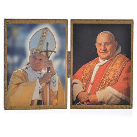 Quadri, stampe, codici miniati: Dittico Papi Giovanni Paolo II - Giovanni XXIII Quadri, stampe, codici miniati: Dittico Papi Giovanni Paolo II - Giovanni XXIII