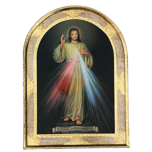 Divine Mercy print on wood 40x30 cm 1