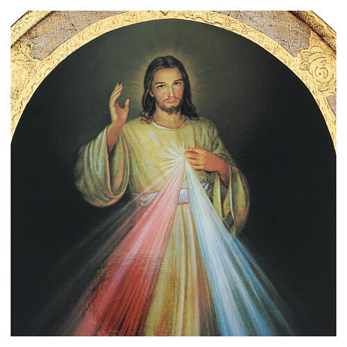 Divine Mercy print on wood 40x30 cm 2