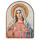 Stampa su legno 15x20cm Sacro Cuore Maria s1
