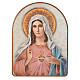 Impressão na madeira 15x20 cm Sagrado Coração Maria s1