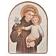 Druckbild auf Holz Heiliger Antonius 15x20 cm s1