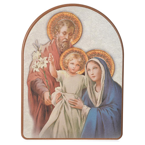 Druckbild auf Holz Heilige Familie 15x20cm 1