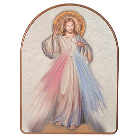 Estampa sobre madera 15x20 cm Jesús Misericordioso