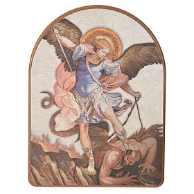 Druckbild auf Holz Heiliger Michael 15x20 cm