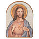 Druckbild auf Holz Heiliges Herz Jesu 15x20 cm s1