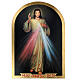 Divine Mercy ogival gold foil print on wood 99x69cm s1