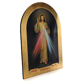Druckbild auf Holz mit Blattgold Göttliche Barmherzigkeit 120x90 cm