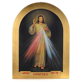 Stampa su legno foglia oro Divina Misericordia 120x90