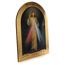 Stampa su legno foglia oro Divina Misericordia 120x90