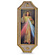 Divine Mercy shaped print on wood 18,5x7,5cm s1