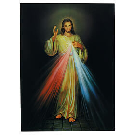 Stampa su pannello legno Divina Misericordia 40x30 cm