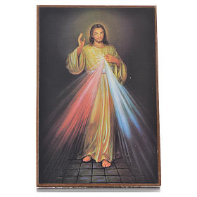 Cadre avec pied Christ Miséricordieux 15x10cm