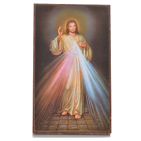 Barmherziger Jesus Bild mit Unterlager 12,2x7,2cm