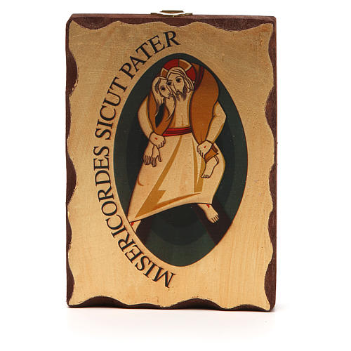 STOCK Icono serigrafado madera Jubileo Misericordia 10x14 cm 1