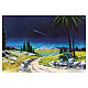 Hintergrund für DIY-Krippe nächtlicher Himmel mit Komet 100x68 cm aus Holz s1