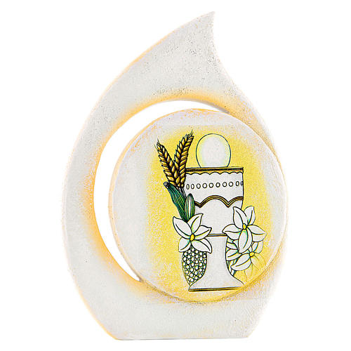 Painting Chalice First Communion drop shaped 11cm 1