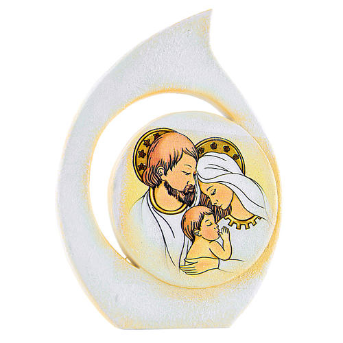Painting Holy Family drop shaped 8cm 1