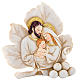 Painting Holy Family leaf shaped 11cm s1