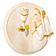 Round painting Girl First Communion 7cm s1