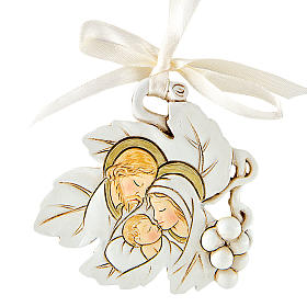 Souvenirs y Recuerdos Sacros: Colgante Hoja Sagrada Familia 7 cm
