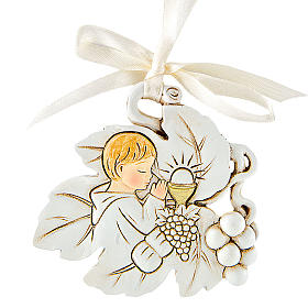 Souvenirs y Recuerdos Sacros: Adorno Colgante Hoja Niño 7 cm