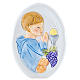 Painting Boy First Communion oval shaped 8cm s1